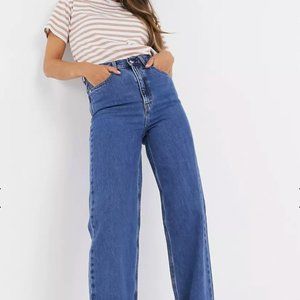 Levi's high loose straight leg jeans in dark blue